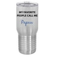 thumbnail image 1 of My Favorite People Call Me Papaw Silver Stainless Steel Vacuum Insulated 20 Oz Travel Tumbler Coffee Mug with Clear Lid, Silver, 1 of 1