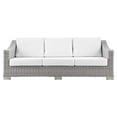 thumbnail image 6 of Lounge Sofa, Rattan, Wicker, Light Grey Gray White, Modern Contemporary Urban Design, Outdoor Patio Balcony Cafe Bistro Garden Furniture Hotel Hospitality, 6 of 8