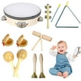 thumbnail image 3 of 7pcs Ensemble d'Instruments de Percussion en Bois pour Enfants d'Âge Préscolaire Instruments de Musique Sensoriels avec Sac de Rangement, 3 of 11