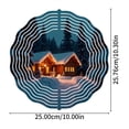 thumbnail image 5 of 3D Metal Hanging Wind Spinners - Elegant Circular Wireframe Design for Yard & Garden Decor Perfect for Cozy Winter Scenes, 5 of 6