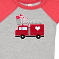 thumbnail image 4 of Inktastic Valentine's Day Red Firetruck with Pink Hearts Boys or Girls Baby Bodysuit, 4 of 5