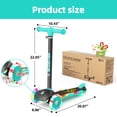 thumbnail image 6 of GLAF Kids Scooter for Age 3-8, Toddler Scooter with 3 Adjustable Height & LED Strips for Boys & Girls, Light Up 3-Wheels Kick Scooter, Lean to Steer, Black, 6 of 14