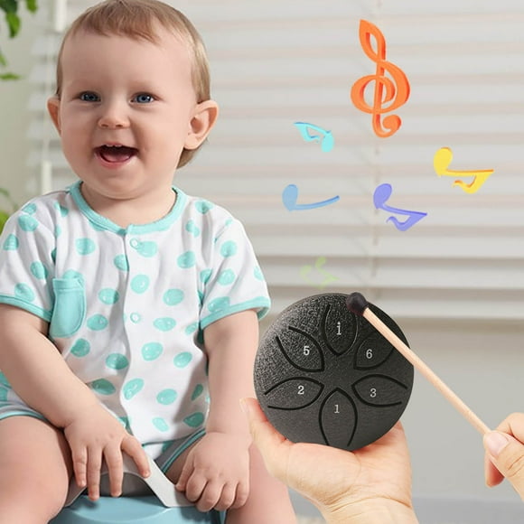 EGNMCR Outdoor Rain Drum 3 Inch 6 Tone Mini Steel Tongue Drums Outdoor Musical Instruments Create A Peaceful In Your Garden steel drum drumstick
