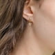 thumbnail image 2 of Arete broquel dorado mujer CYRA segurito con circonia, 2 of 3
