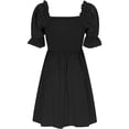 thumbnail image 4 of Vestido De Las Señoras Vestido de mujer con cuello cuadrado, vestido de belleza Sexy para mujer, sin espalda, con cordones, linterna Cgtredaw para Mujer Negro T XXL, 4 of 6