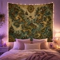 thumbnail image 2 of Fantasy Archipelago Map with Volcano, Adventurous Vintage Style for Map Lovers, Antique Map Decor, Housewarming Gift, Tapestry Wall Hanging for Study Room and Office, 2 of 7