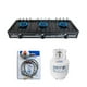 thumbnail image 1 of Combo TRIPLE FAMA Estufa 3 Quemadores Negra 3Q-N + kit conexion + Tanque Super Flama TRIPLE FLAMA BLACK, 1 of 8