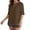 Coffee(Womens Shirts), variant on Mid Sleeve Tops for Women,Henley Crew Neck Oversized T Shirts,Button Pullover Cute Blouses,Coffee,L