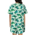 thumbnail image 3 of Naloa Green Sea Turtle Women's Short-Sleeved Pajama Set, Loungewear, Summer pajamas, Breathable Cozy - X-Large, 3 of 9