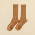 thumbnail image 3 of Compression Socks, Fashionable And Minimalist Stockings Solid Colors New Couple Style Warm Indoor And Outdoor Comfortable Socks For Autumn And Winter, Socks(Coffee,One Size), 3 of 4
