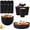 28 PCS, variant on 32PCS Plates and Bowls Set, Premium Plastic Dinner Sets, Unbreakable Wheat Straw Dinnerware Sets for 4 People Lightweight, Safe Plastic Dinnerware for Kitchen Outdoor Camping Part,Black