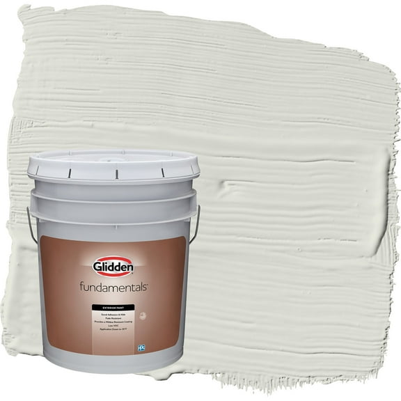 Glidden Fundamentals Anonymous / Green Flat Exterior Paint, 5 Gallon