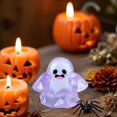 thumbnail image 4 of 5Pcs Halloween Luminous Mini Ghosts Figures 5 Colors Glow in The Dark Miniature Resin Ghost Figurines to Hide Bulk Tiny Small Statue for Halloween Party Favors Micro Garden Dollhouse Decorations, 4 of 5