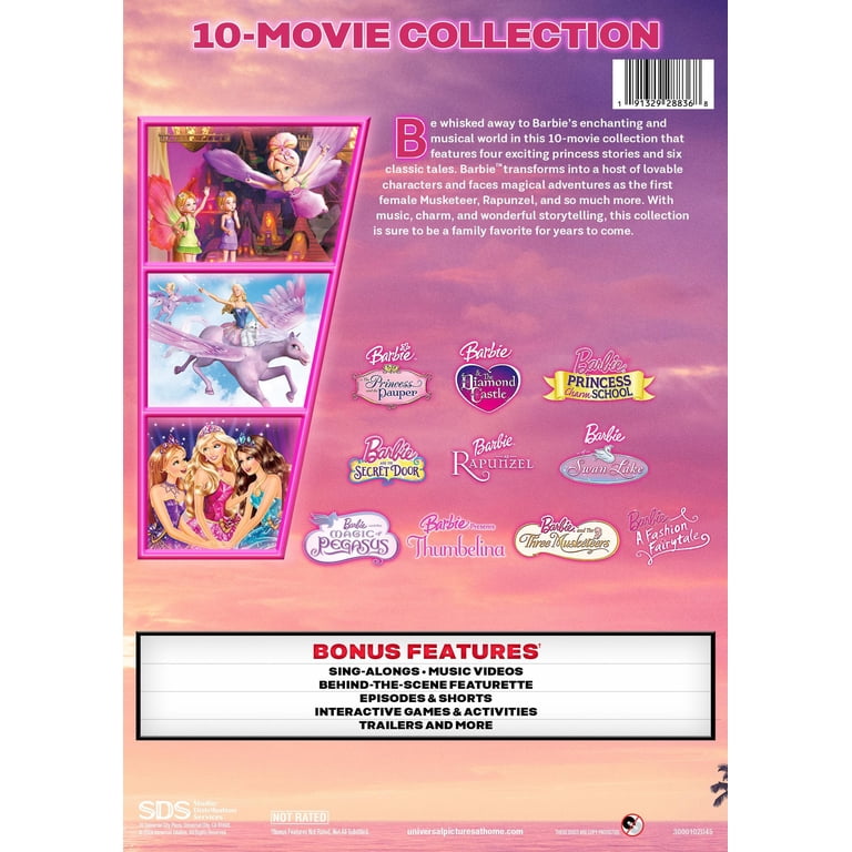 Barbie 10-Movie Classic Princess Collection (DVD), Family, Mattel