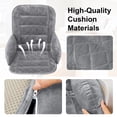 thumbnail image 5 of Office Chair Cushion One-Piece Thick Seat Cushion Padded with Backrest for Butt and Back Support, Light Gray, 5 of 8