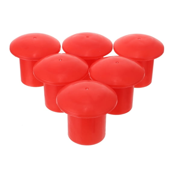 Rebar Protectors Red IndustrialGrade Plastics 30Pcs 2.36X2.36X2.16Inch