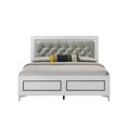 thumbnail image 1 of ACME Casilda Queen Bed w/LED in Gray PU & White Finish My Lux Decor Round, 1 of 5