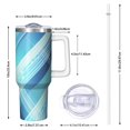 thumbnail image 2 of 40oz Tumbler with Handle and Straw, Vacuum Insulated Stainless Steel Travel Mug, Fits Car Cup Holder, Abstract Colorful Print, 2 of 6