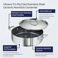 thumbnail image 4 of Tramontina Utsava Tri-Ply Clad 6.5 Qt Covered Casserole with Ceramic Interior – Induction-Ready, 4 of 9