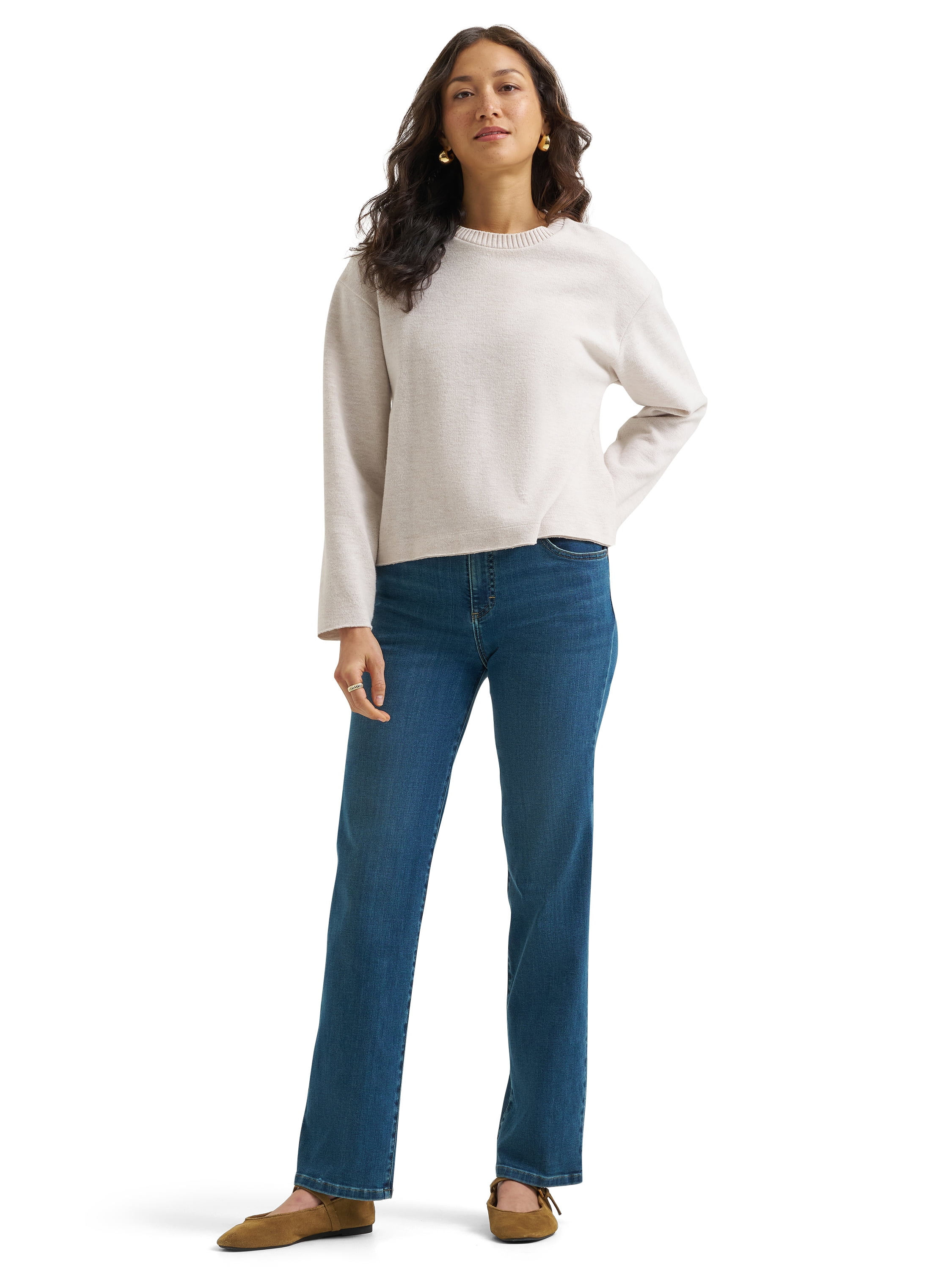 Lee® Women's and Plus Mid Rise Straight Leg Core Denim Jeans