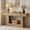 Light Brown, variant on 63" Farmhouse 2-Tier Console Table, U-Shaped Base Entryway Table, Narrow Wood Sofa Table Behind Couch for Living Room & Hallway (Vintage Brown)