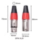 thumbnail image 4 of 10 piezas conectores XLR DMX 3 Pin shamjiam rojo, 4 of 9