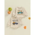thumbnail image 2 of Newborn Baby Girl Boy Halloween Outfit Meet Me at the Pumpkin Patch Sweatshirt Romper Long Sleeve Bodysuit Tops Cute Fall Clothes, 2 of 8