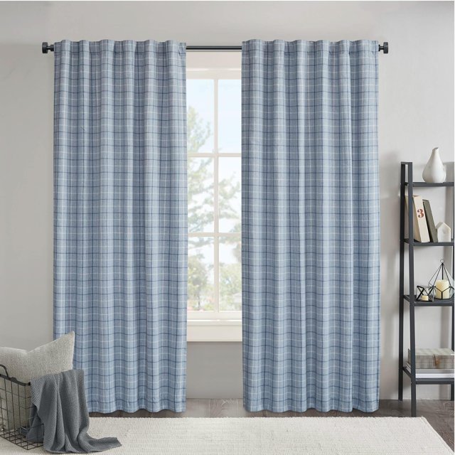 Cortina de ventana Madison Park Anaheim, térmica, azul vaquero, 50 x 84 cm