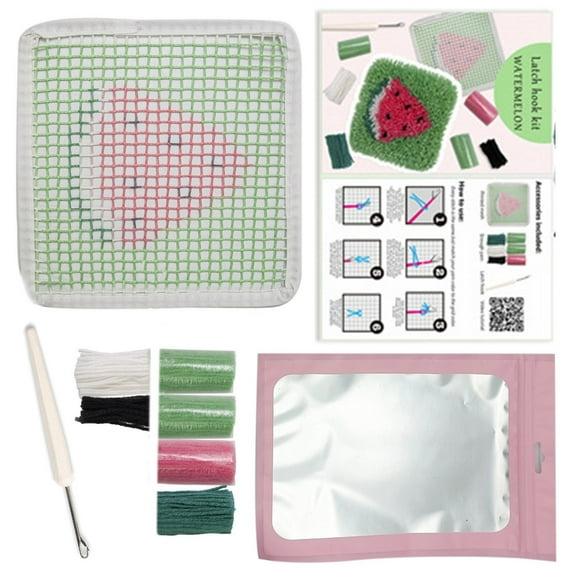 Latched Hook Latched Hook Coasters Handmade Embroidery Fruit Coasters Making for Children