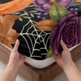 thumbnail image 3 of King Size Fitted Sheet Set - Pumpkins Halloween 3 Piece Bedding Sets 16" Deep Pocket Fitted Sheet with 2 Pillowcases, Black Horror Purple Floral Brushed Microfiber Hotel Luxury Bed Sheets, 3 of 9