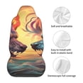 thumbnail image 5 of Sikiie Colorful Wave Dragon Head Car Seat Protector 2 Pack Car Seat Cushion Mat, Car Seat Covers for SUV, Truck, Van, 5 of 7