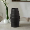 thumbnail image 4 of Rhenna Layered Design Round Ceramic Vase, 4 of 8