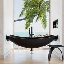 ALFI brand HammockTub2-BM Black Matte 71" Solid Surface Resin Suspended Wall Mounted Hammock Bathtub