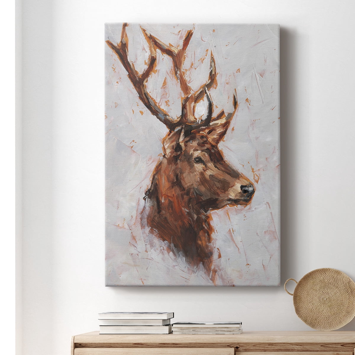 Stag Study II Premium Gallery Wrapped Canvas - Ready to Hang