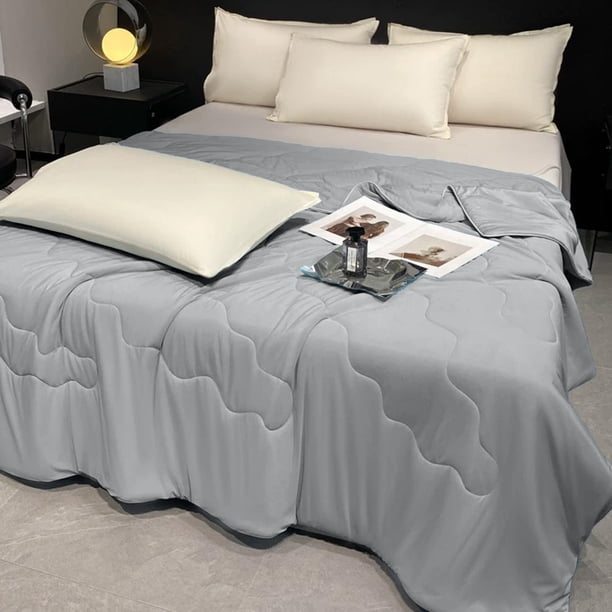 Xihbxyly Manta Transpirable, Edredón de Doble Cara para El Frío, Suave y Ligero, Lavable a Máquina, Ideal para Noches de Verano, Ideal para Quienes Duermen con Calor, Diseño Acogedor y Fresco.