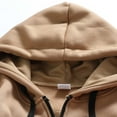 thumbnail image 4 of LIUJUNSHOP Men's Bomber Jacket Loose Fit / Relaxed Fit Men's Casual Hooded Pullover Sweatshirt With Multiple Pockets For Outdoor Winter Wear Comfortable Loose Fit Khaki XXXL, 4 of 9