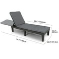 thumbnail image 2 of Dextrus 2PCS Outdoor Chaise Lounge Chairs Set with Recliner Adjustable Cushioned Patio Black, 2 of 7