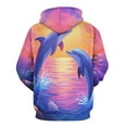 thumbnail image 3 of Dolphin Marine Life 3d Sweatshirts Hoodie Fashion Casual Personality Men's Women Street Hoodie Pullovers Long Sleeve Comfortable Top, 3 of 6
