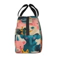 thumbnail image 2 of Lsque Cute Animal Party Pattern Lunch Bag Women/Men Insulated Lunch Box,Small Leakproof Cooler Food Lunch Containers Reusable High Capacity Lunch Tote Bags, 2 of 6