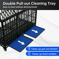 thumbnail image 4 of Snuowu 54 Inch Heavy Duty Dog Crate Large Dog cage Strong Metal Dog Kennels and Crates for Large Dogs Top Open with Wheels 2 Removable Trays, 4 of 6