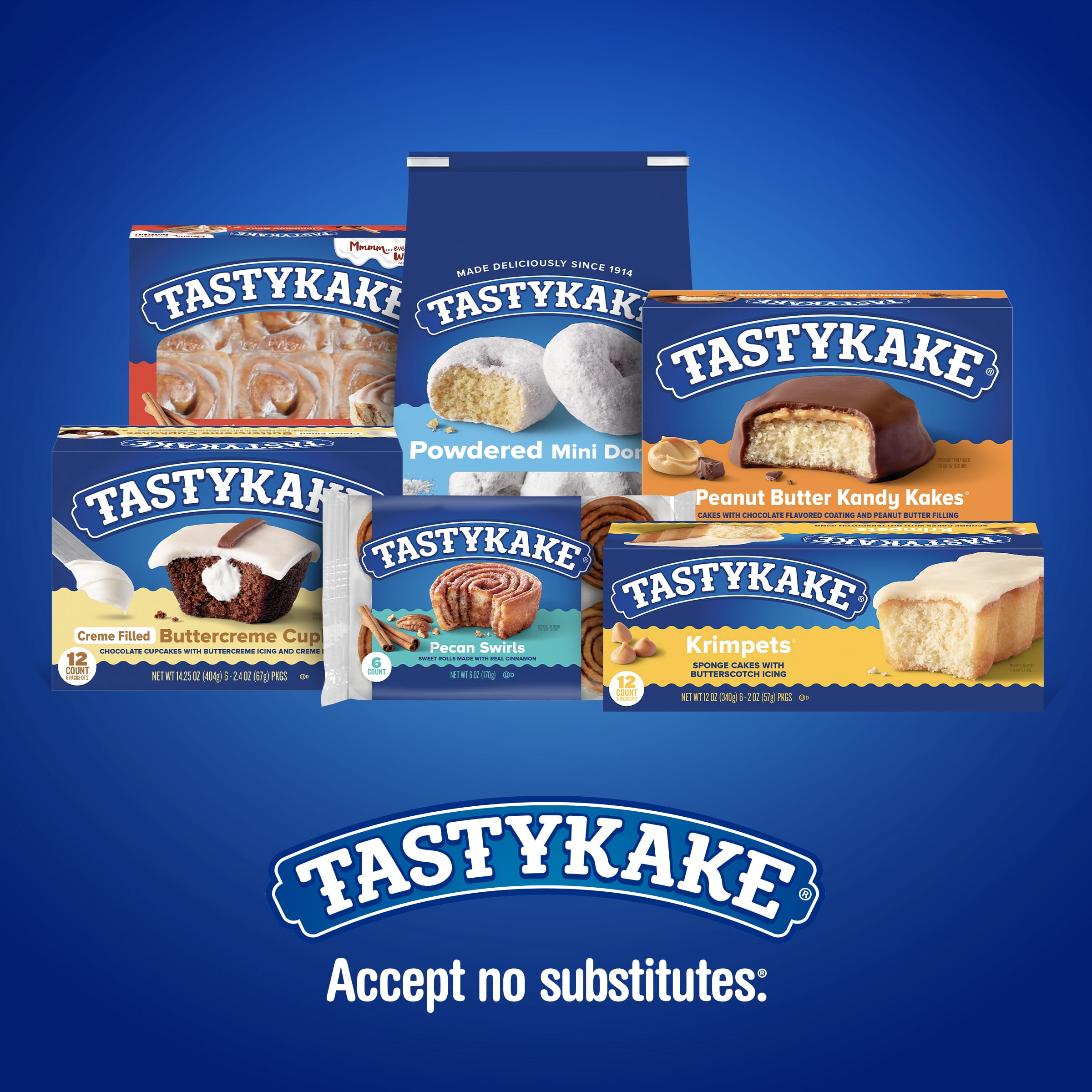 Tastykake Peanut Butter Kandy Kakes, Peanut Butter-filled Cakes Covered in Chocolate, 2 oz, 3 Count