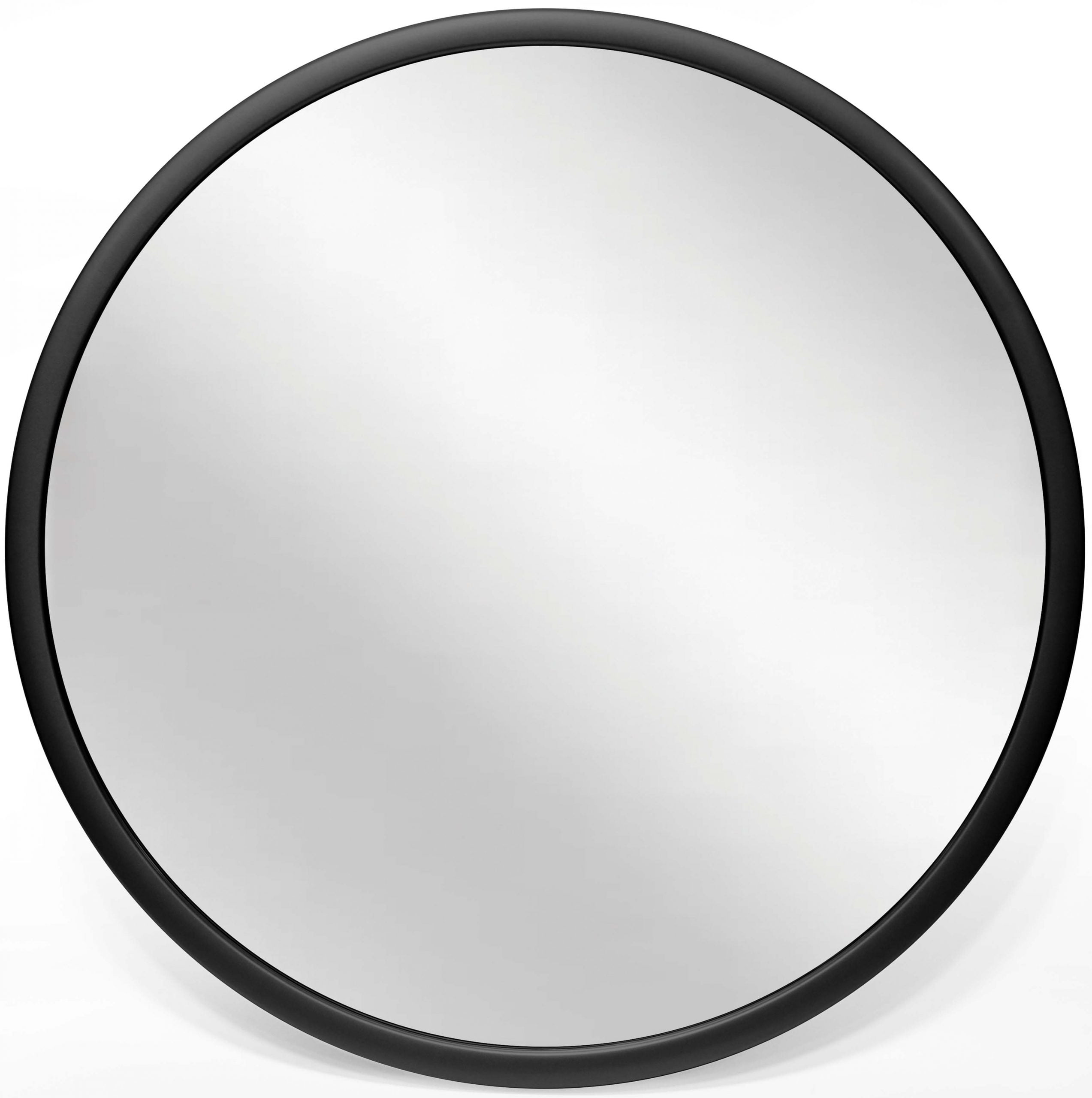Infinity Instruments Nera Black Round Modern 22inch Wall Mirror