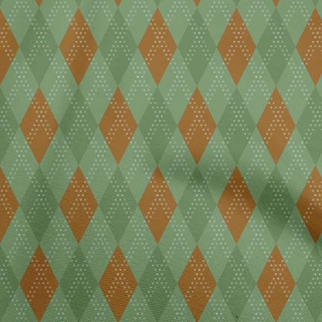 oneOone Rayon Rust Brown Fabric Argyle Sewing Craft Projects Fabric Prints By Yard 56 Inch Wide