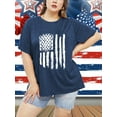 thumbnail image 2 of Anbech Patriotic USA Flag Women Plus Shirts Graphic 4th of July Tee Independence Day Tunic Tshirts, 2 of 6