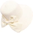 thumbnail image 3 of CoCopeaunts Straw Bucket Hat Wide Brim Floppy Solid Color Bucket Cap for Women Beach Dome Ponytail Basin Hat with Bow Decorate, 3 of 8