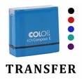 thumbnail image 2 of Printtoo Transfer Self Inking Rubber Stamp Pre-Inked Office Stamp- Home Office Business Stationery, Blue- 42 x 9 mm, 2 of 7