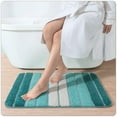 thumbnail image 7 of OEAKAY Bath Mat Bathroom Rug Absorbent Non-Slip Washable Shower Floor Mats Carpet 24"x35",Turquoise Teal and White, 7 of 7