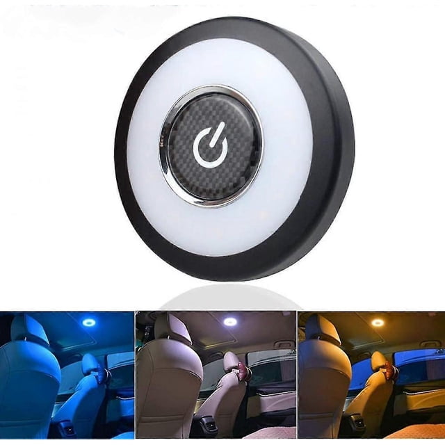 SBSGV USB Rechargeable Car Interior Led Trunk Cargo Area Light,12V Bright Multi-Function Wall Light Stick on Anywhere Push Lamps for Vehicle RV (3 Co