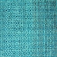thumbnail image 1 of Ahgly Company Indoor Square Abstract Turquoise Blue Modern Area Rugs, 8' Square, 1 of 4