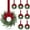 Red, variant on 6 Pcs Small Christmas Norfolk Wreaths Evergreen 12.6 Inch Christmas Kitchen Cabinet Mini Wreaths Real Touch with Bow and Burgundy Ribbon for Xmas Front Door Window Home Table Pillar Decor